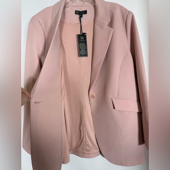DG2by Diane Gilman Blush Pink Pantsuit Set Blazer NWT Size XL - Picture 6 of 11